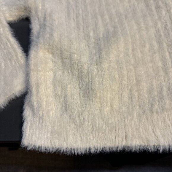 COTTON ON Women’s Cardigan Sweater Button Down Ribbed Fuzzy Size S/P Ivory Cream - Picture 15 of 15